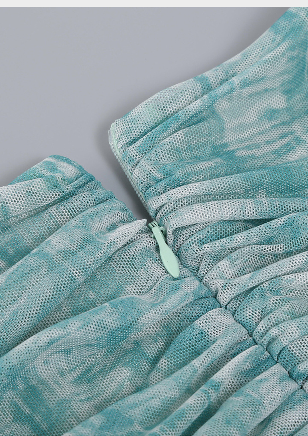 Ocean Mist Ruched Mini Dress