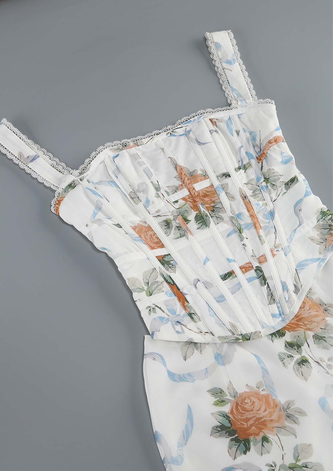 Floral Corset Maxi Dress