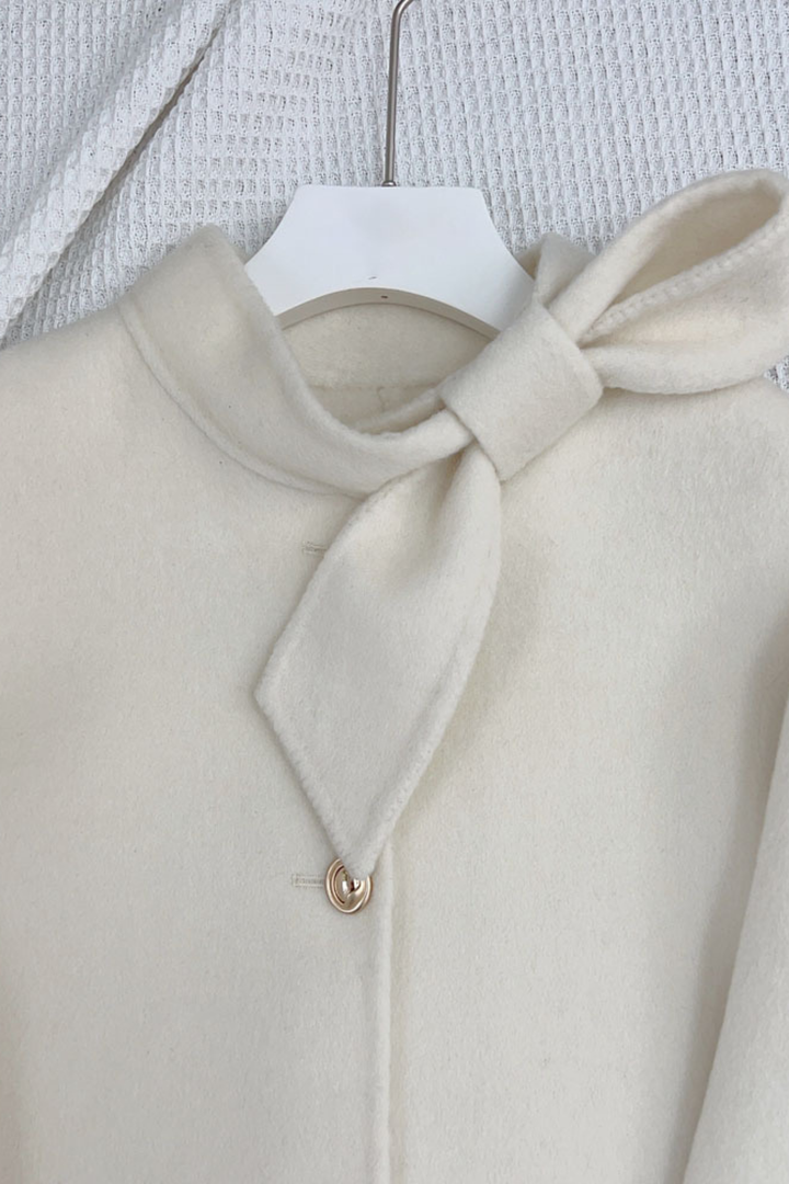 Bow Luxe Fox Fur Wool Cardigan