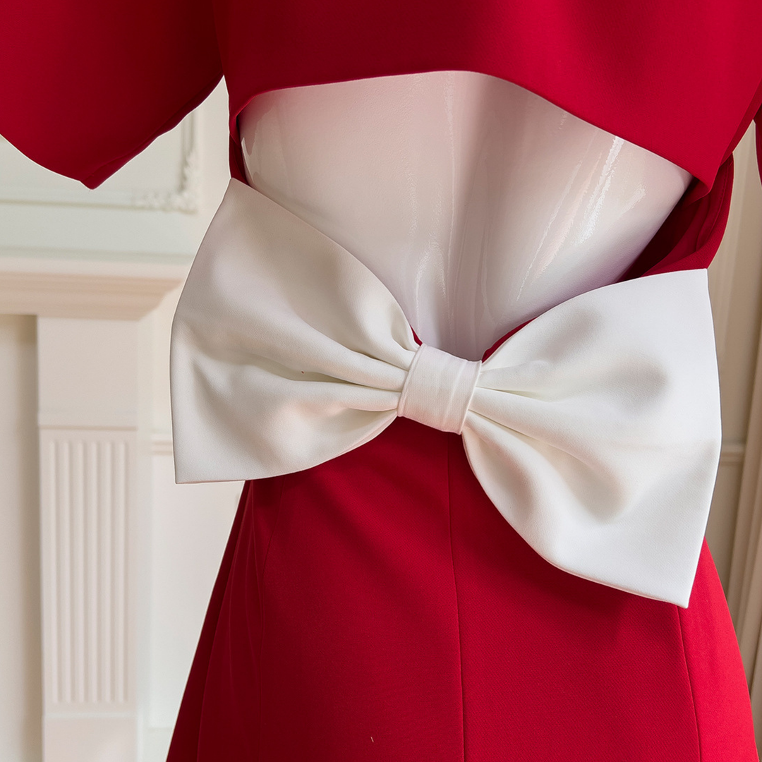 Scarlet Bow Mini Dress