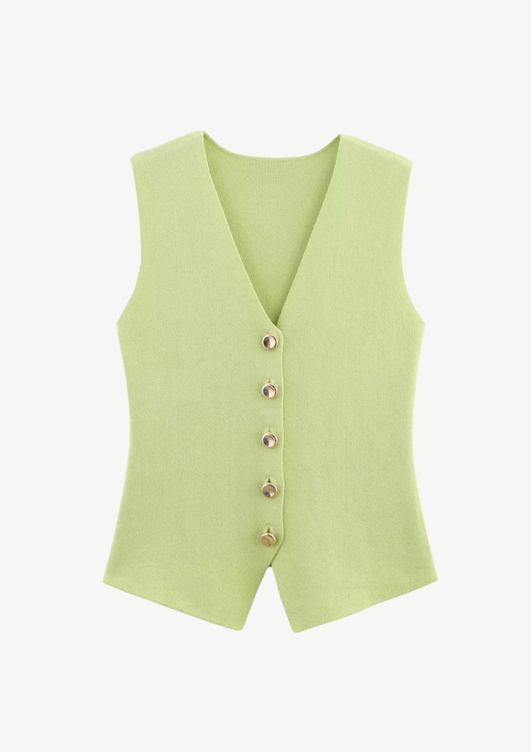 Classic Knit Button Vest