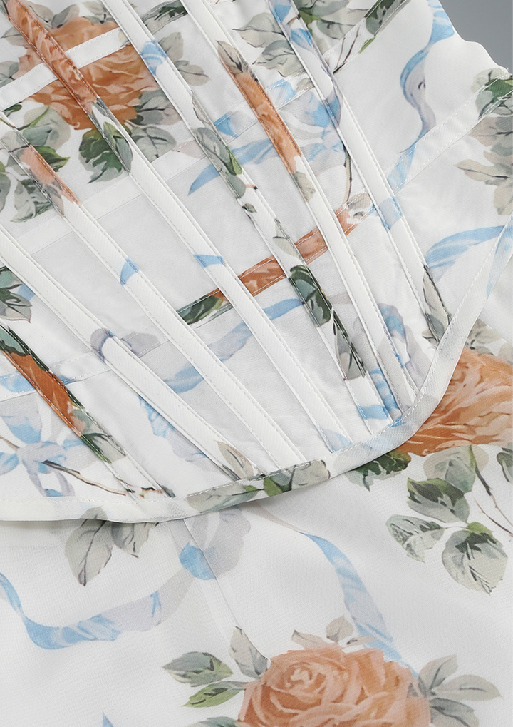 Floral Corset Maxi Dress