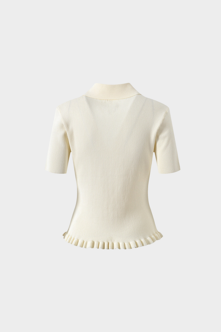 Ice Silk Floral Button V-Neck Cardigan Top