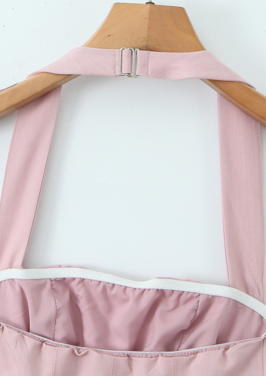 Rosa Pleated Halter Mini Dress