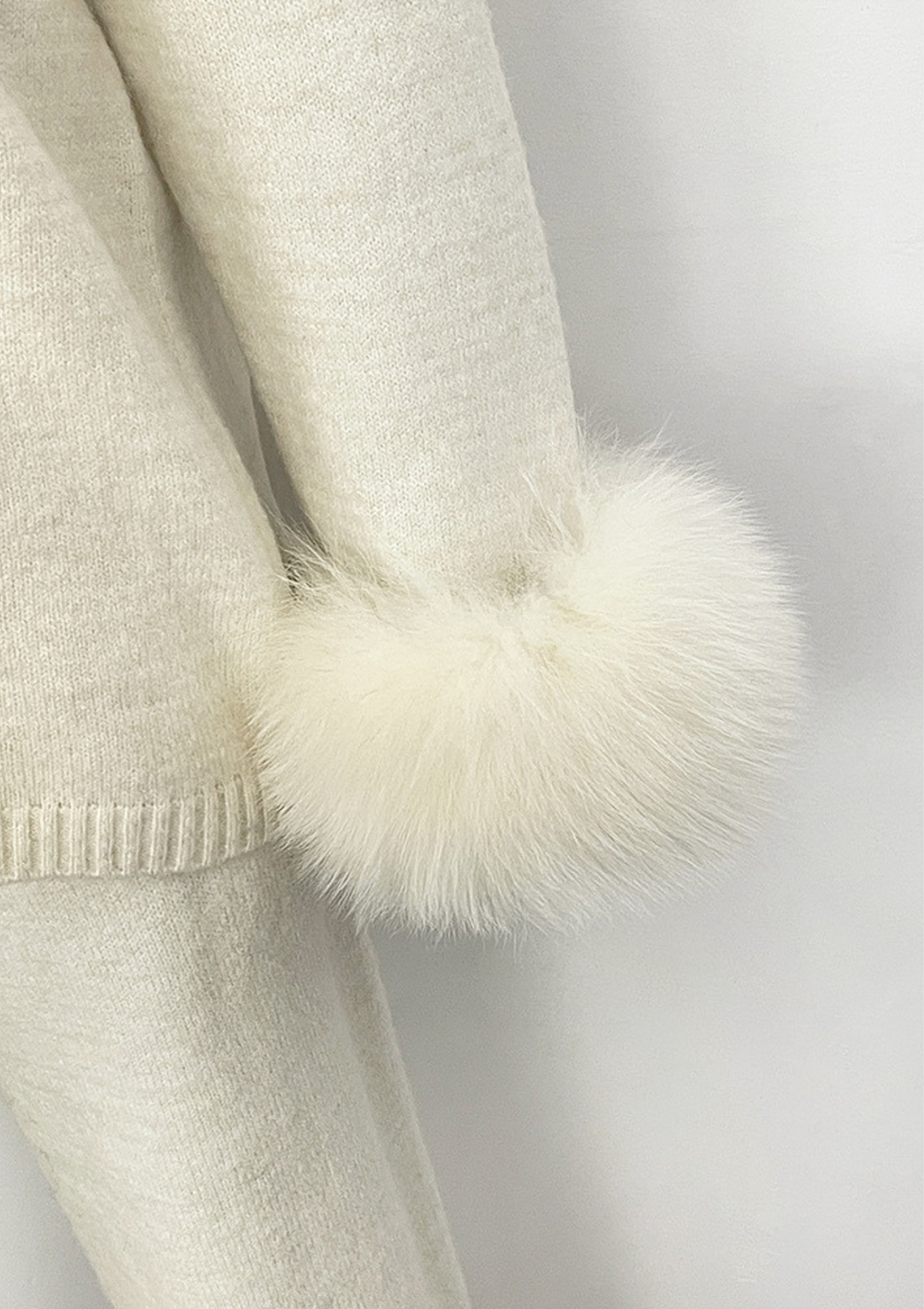 Serena Fur Collar Knit Set
