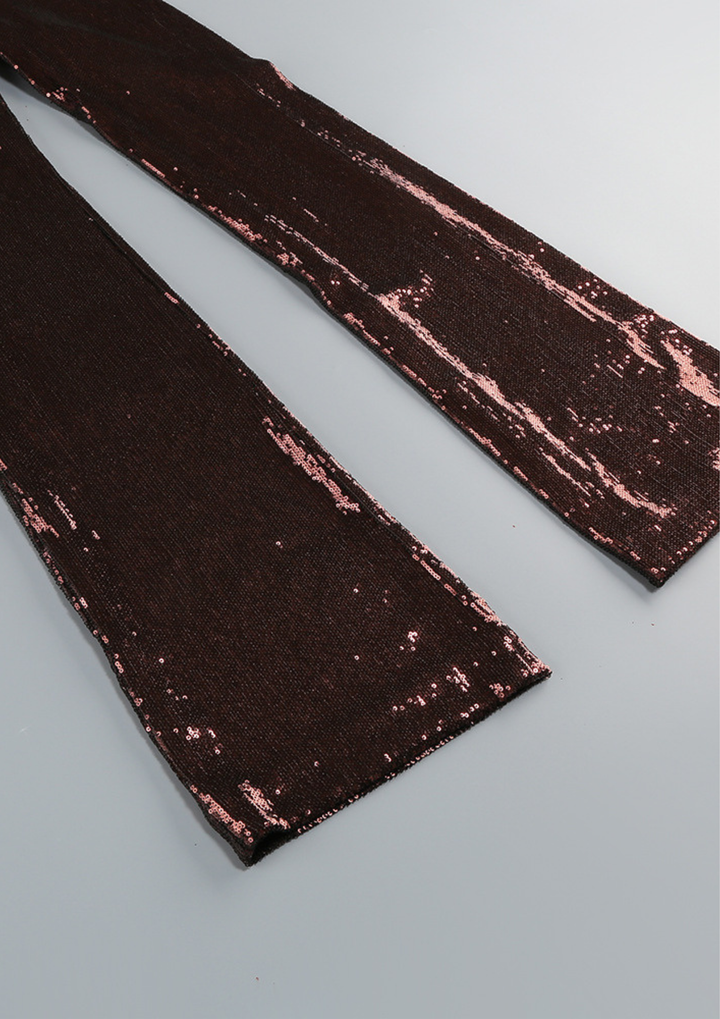 Midnight Twist Sequin Halter Jumpsuit