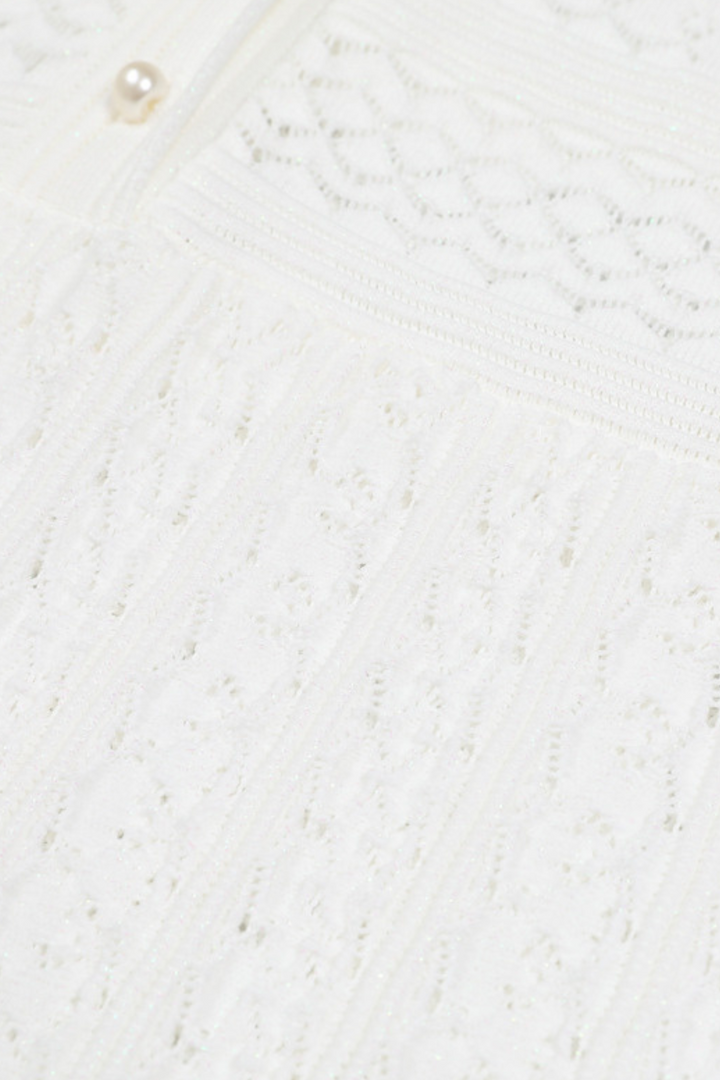 Lily – Silk Knit Pearl Button Suspender Maxi Dress