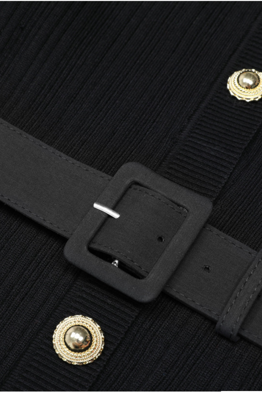 Majestic Knit Contrast Cuffs Sculpted Waist  Maxi Dress