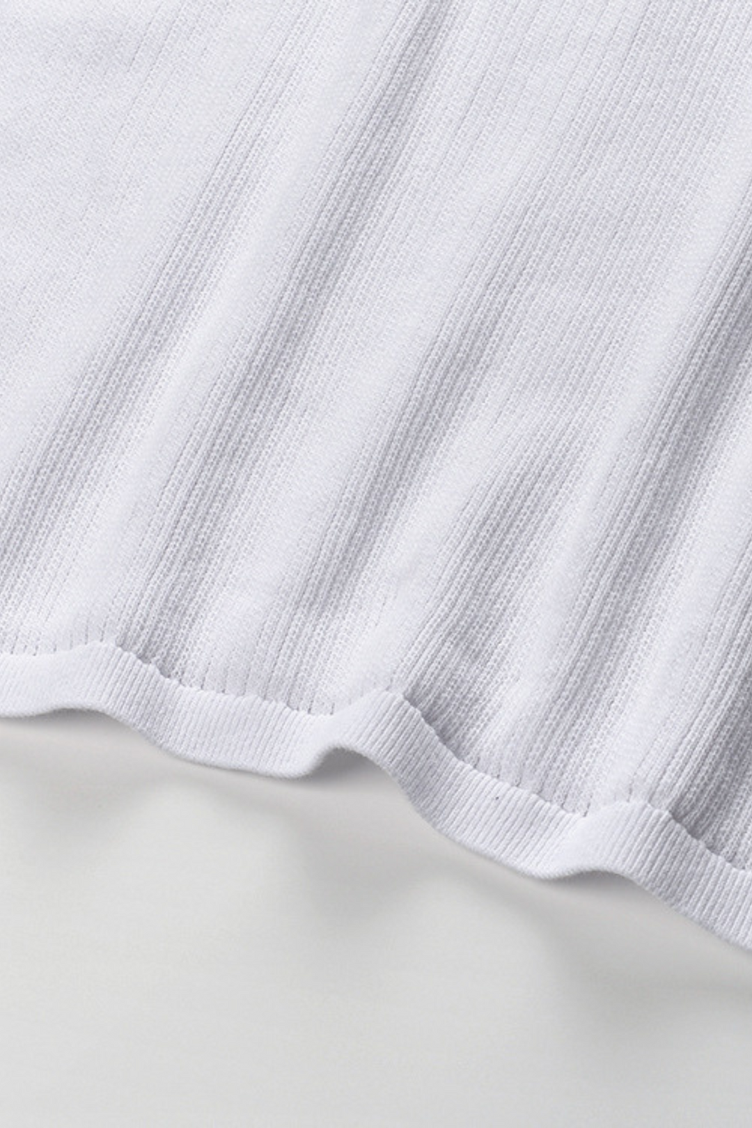 Contrast Lace Trim Viscose  Knit Polo Top