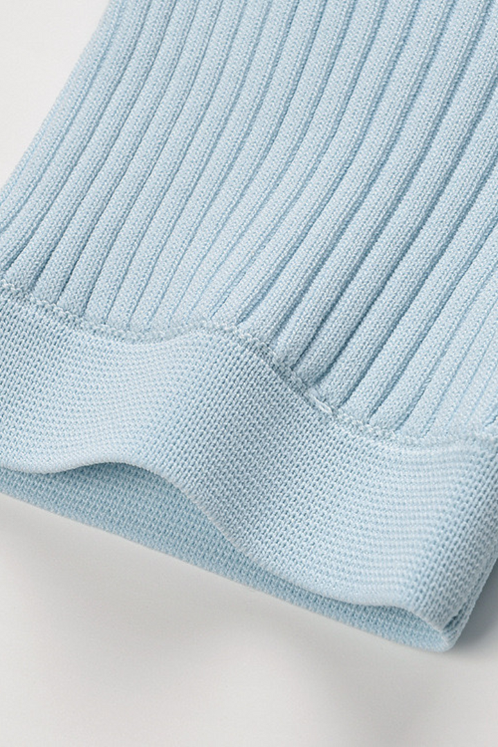 Belted Ribbed Knit  Viscose Pleated Elegance Maxi Dress