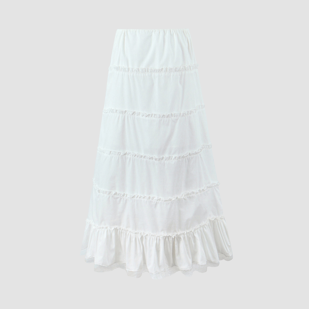 Lace Corset  Ruffle Skirt Set