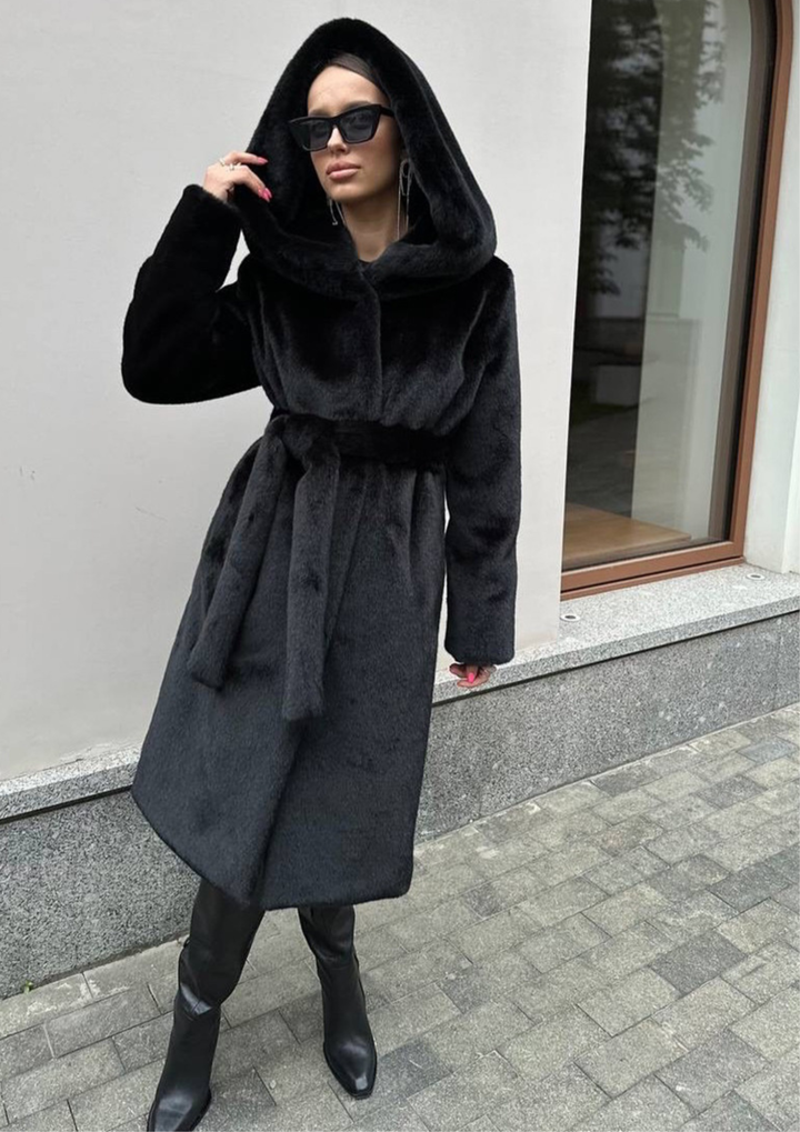 Bianca Luxe Hooded Faux Fur Coat