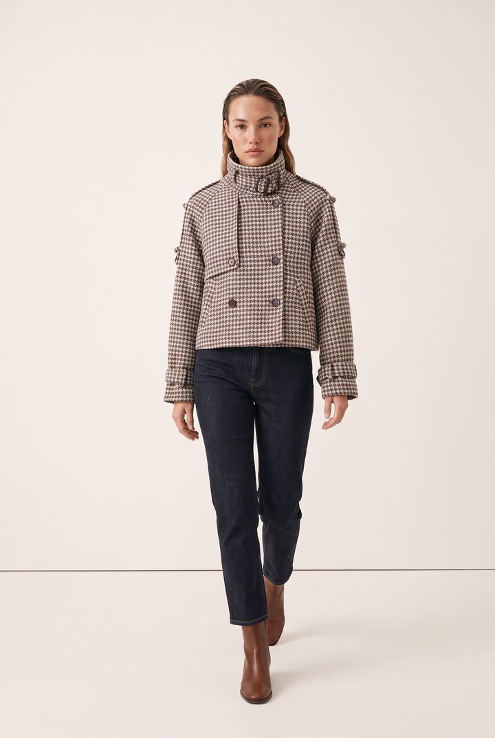 Elara Houndstooth Jacket