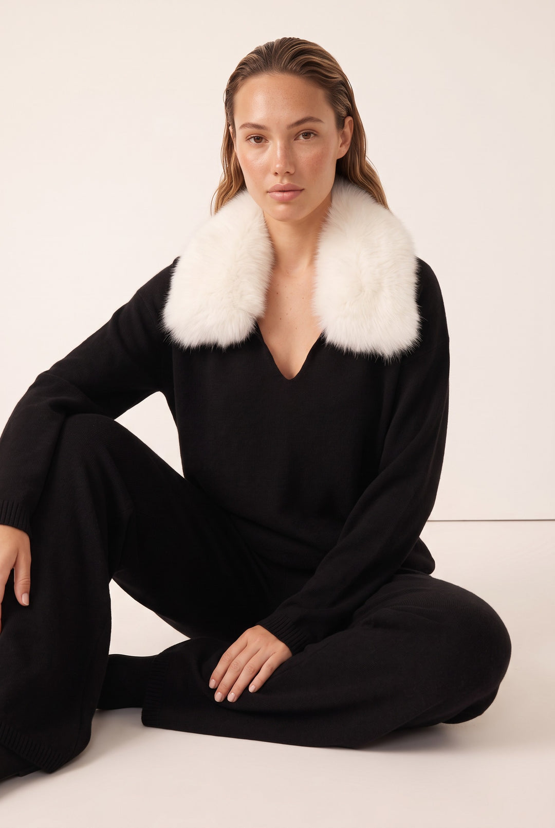 Mirelle Fox Trim Knit Set