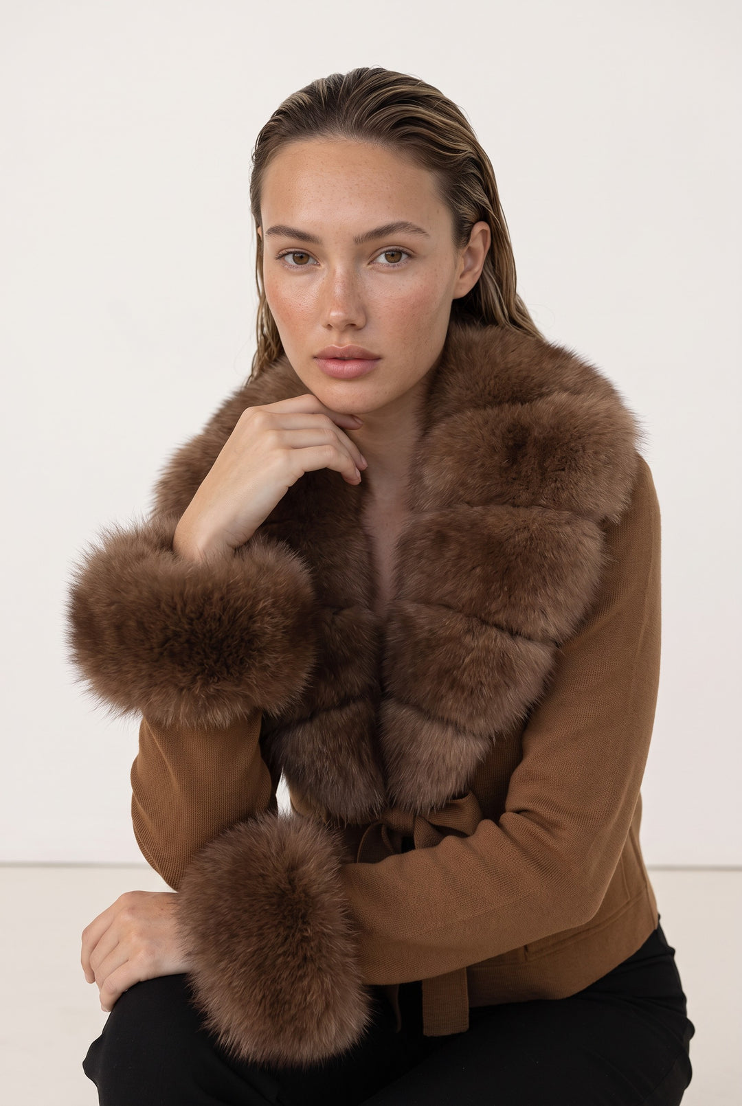 Amara Fur Collar Cardigan