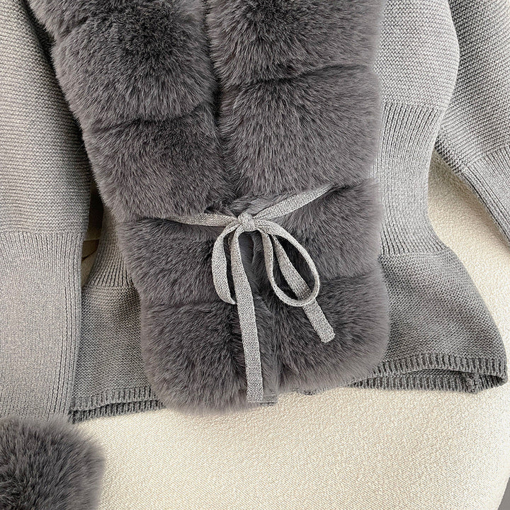 Jane Luxe Fur Knit Coat