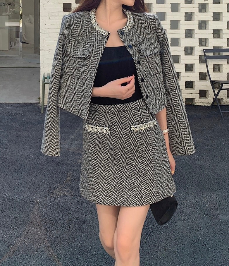 Herringbone Elegance Set