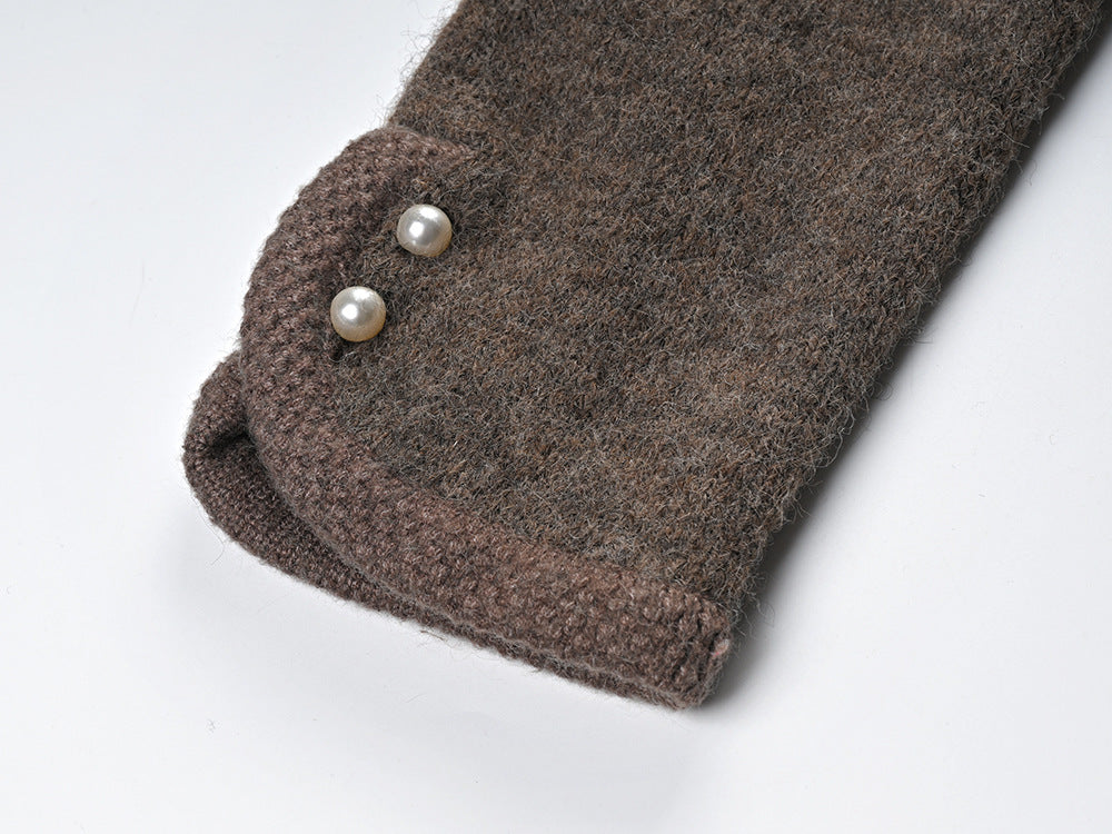 Warm Brown Wool Cardigan