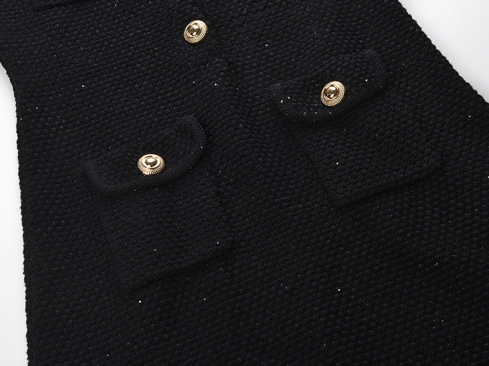 Wool Sequin Mini Dress