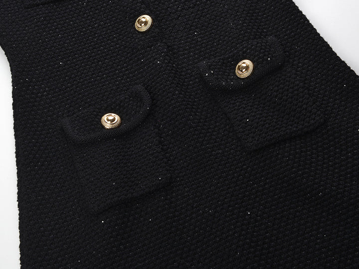 Wool Sequin Mini Dress