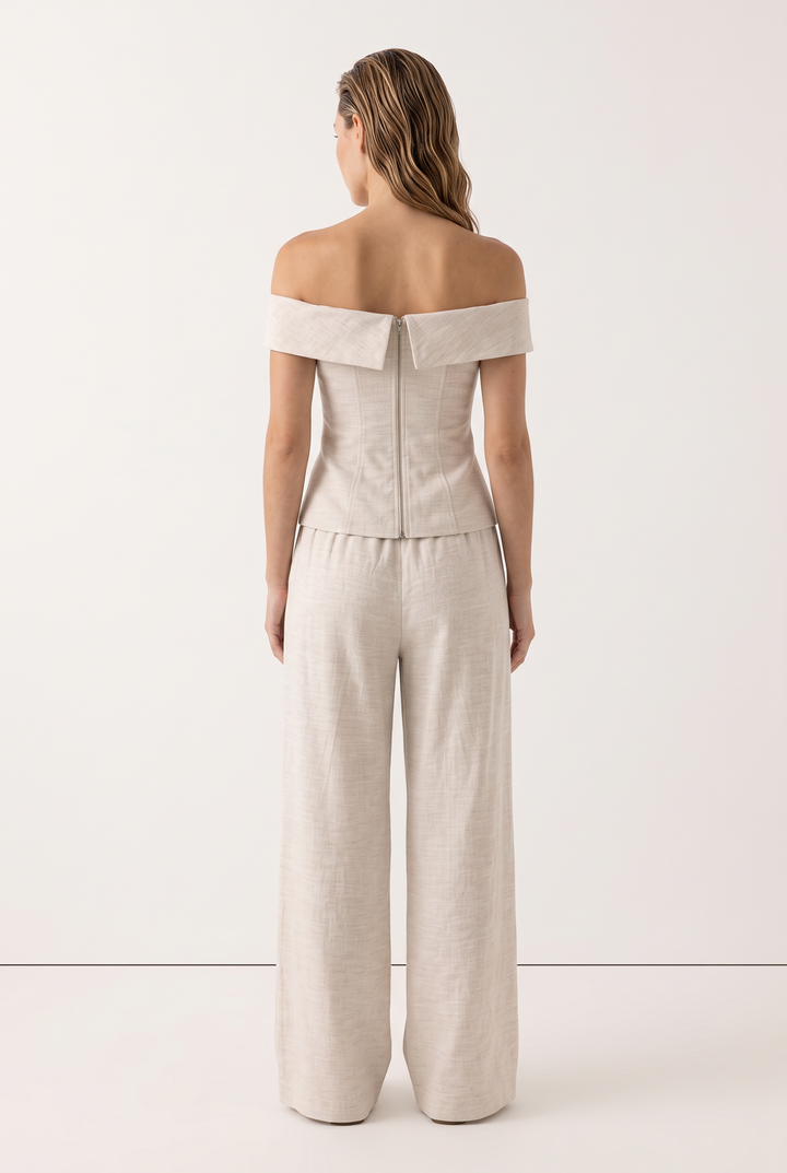 Ivory Riviera Off Shoulder Set