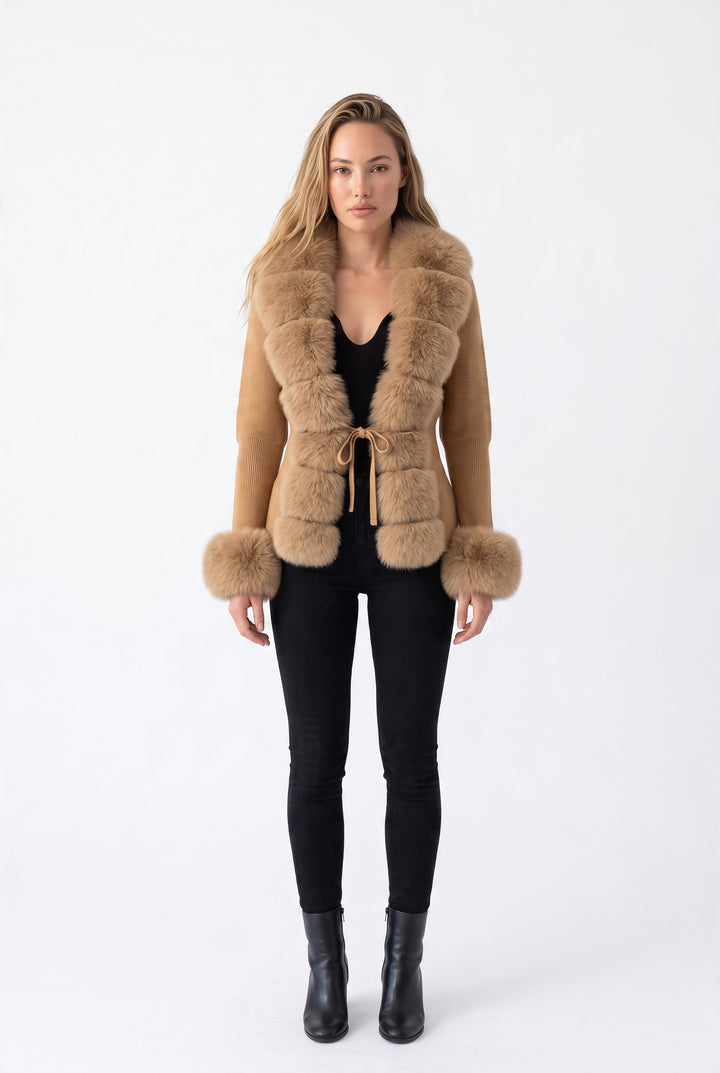 Jane Luxe Fur Knit Coat