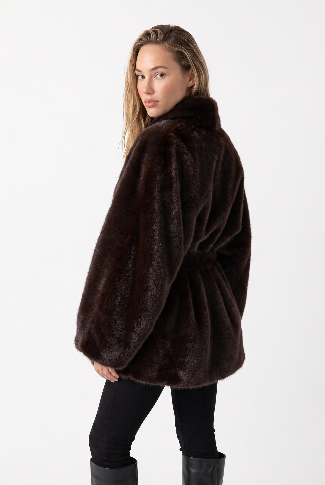Isadora Faux Fur Wrap Coat