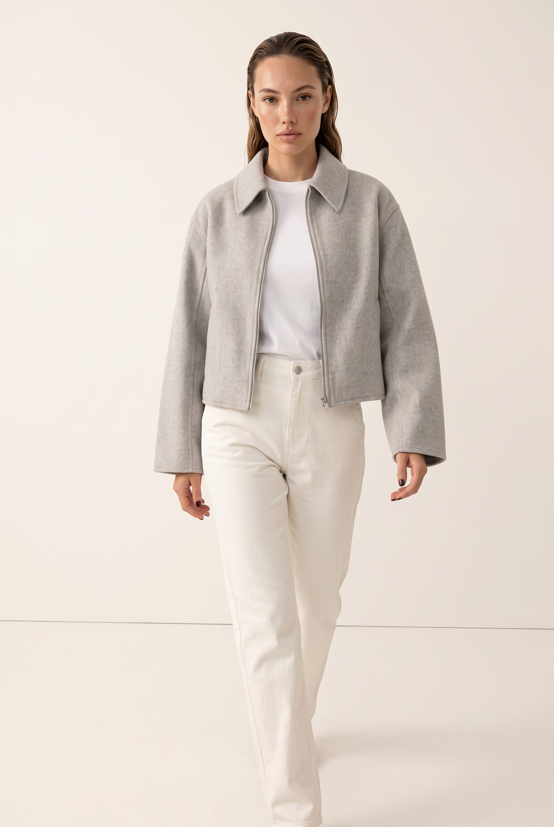 Mira Cropped Zip Jacket