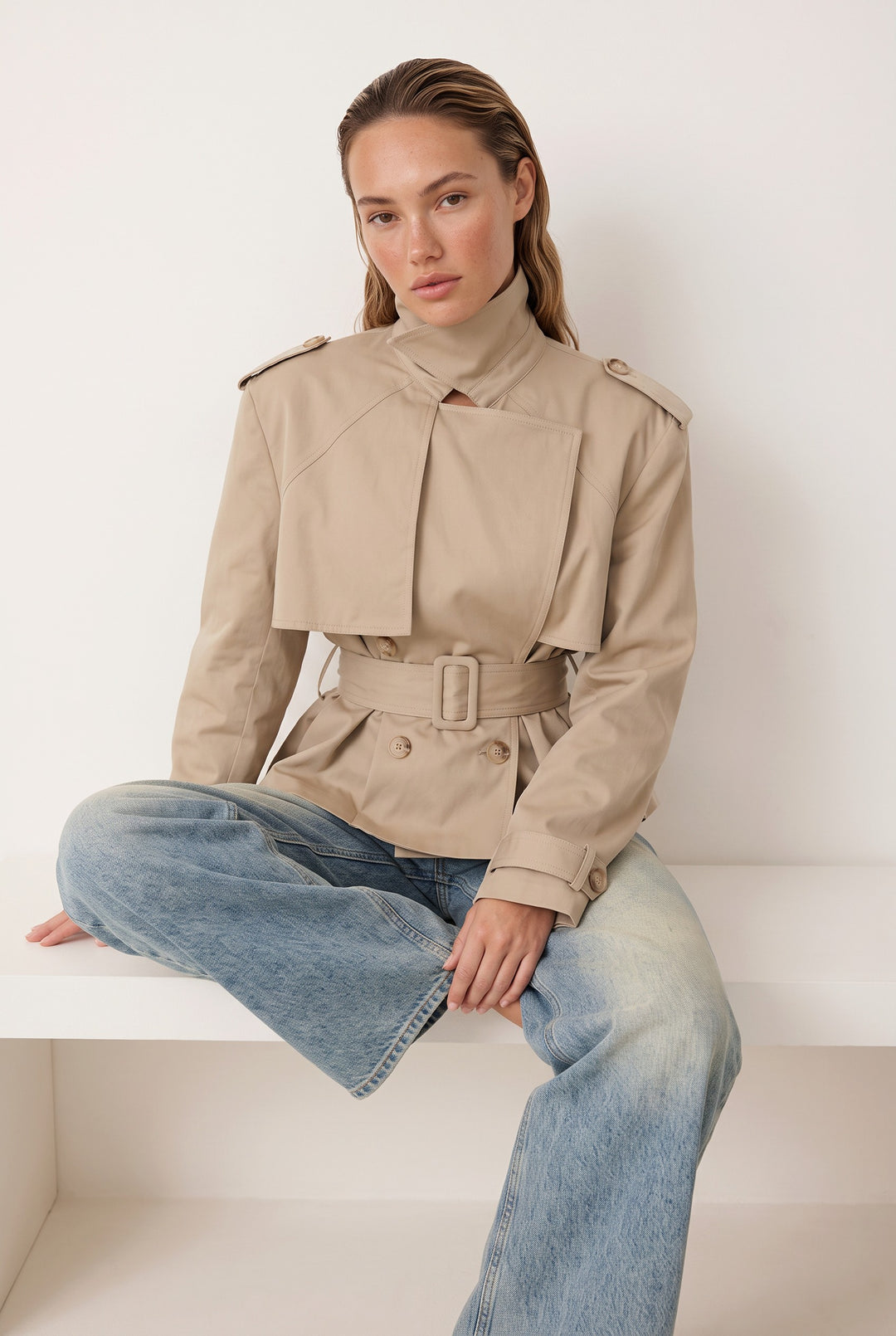 Valentina Belted Trench Jacket