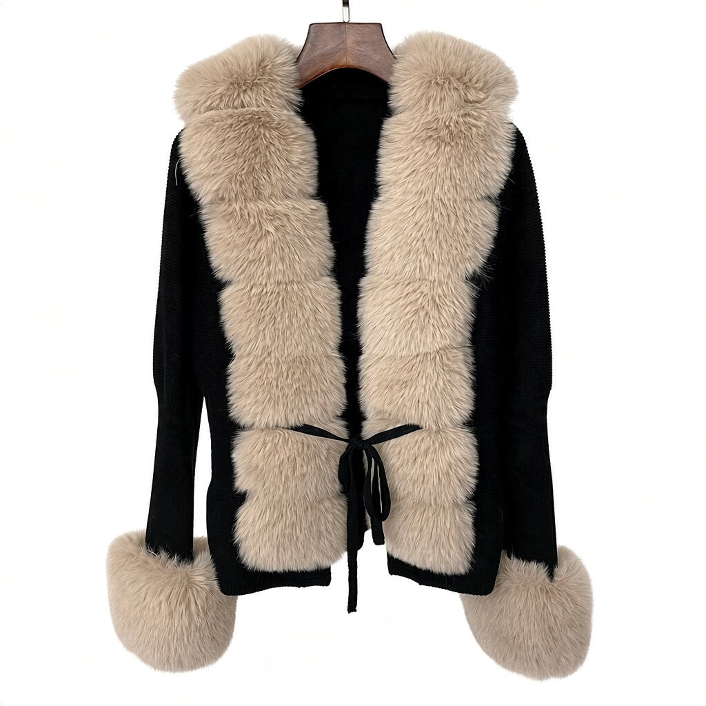 Jane Luxe Fur Knit Coat