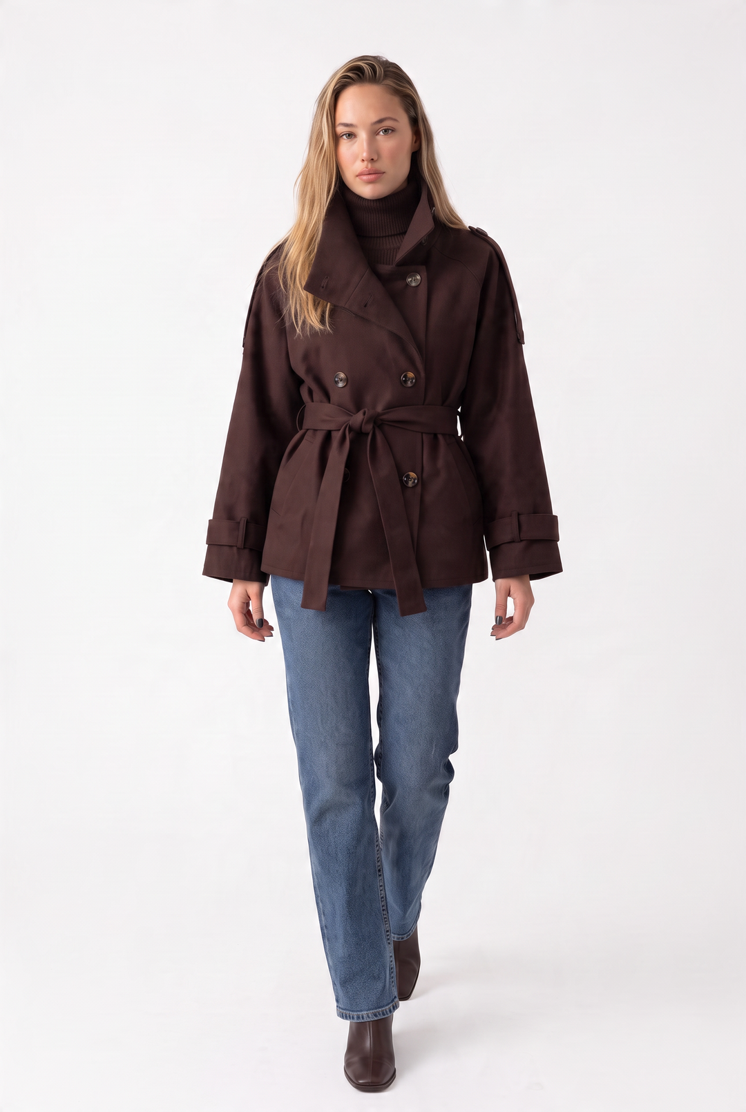 Elara Belted Trench Jacket