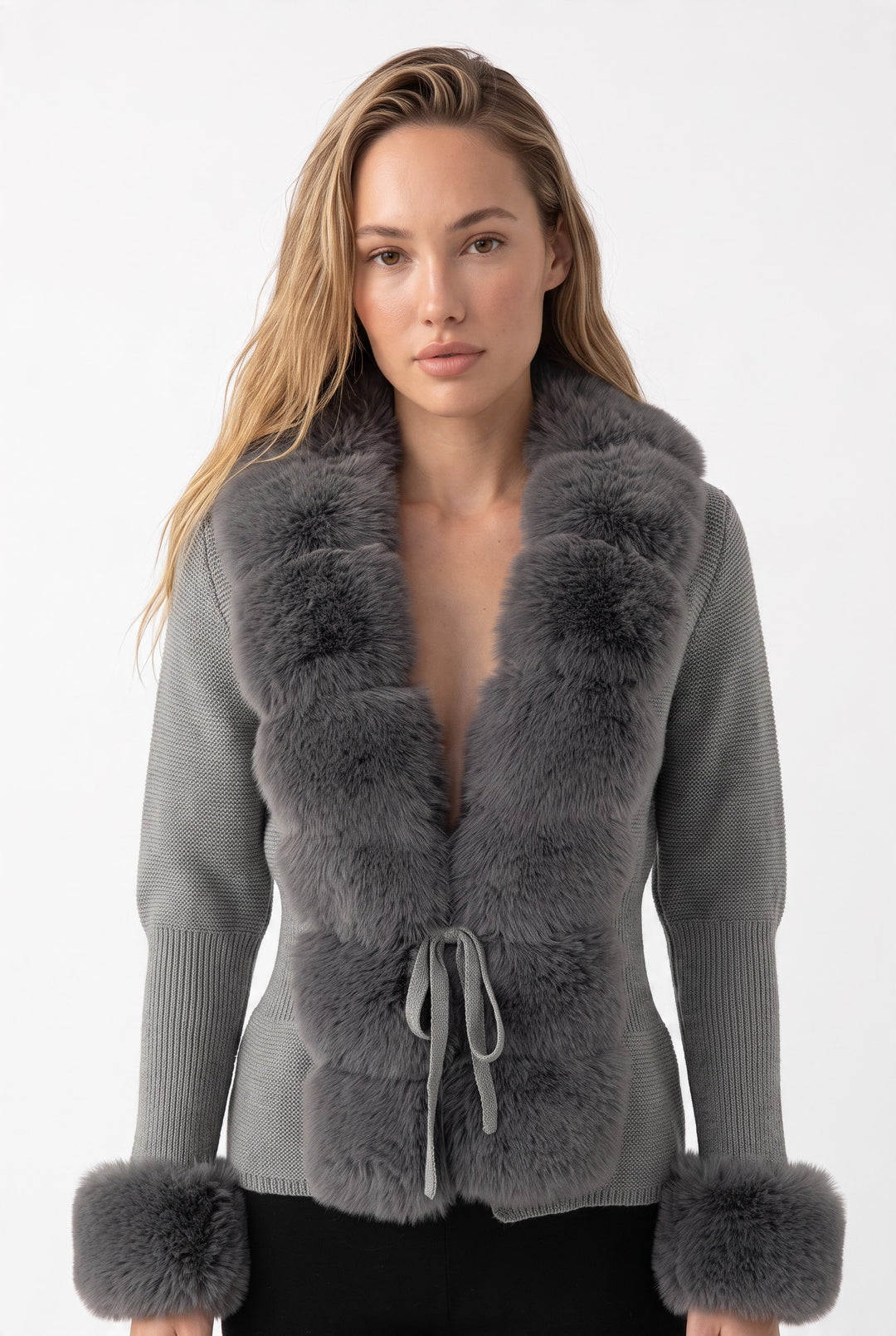 Jane Luxe Fur Knit Coat