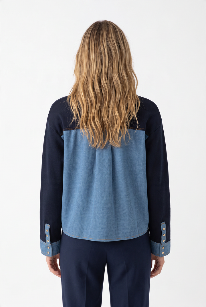 Alessia Contrast Denim Jacket
